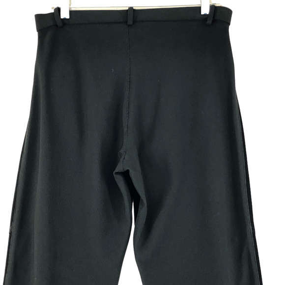 Lucchese Womens Size M Black Pants Suede Front Stretch Panel Back Front Zip LONG - Picture 6 of 11